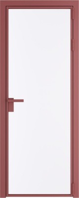 Алюминиевая дверь Profil Doors 1 AG Красный антрацит Монохром белый просветленный