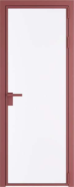 Алюминиевая дверь Profil Doors 1 AG Красный антрацит Монохром белый просветленный
