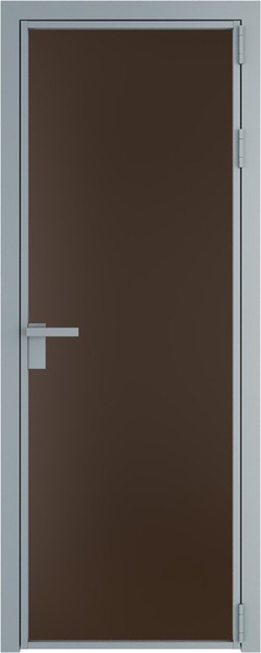 Алюминиевая дверь Profil Doors 1 AG Серебро Монохром шоколад