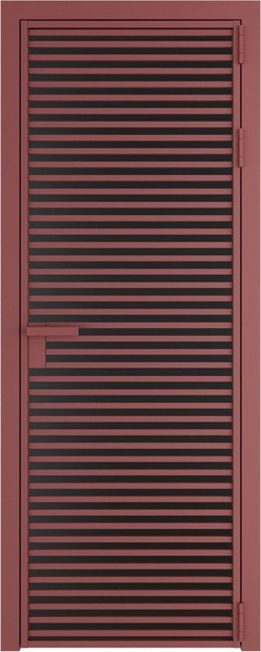 Алюминиевая дверь Profil Doors 12 AG Красный антрацит Монохром черный