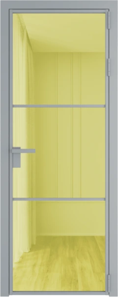 Алюминиевая дверь Profil Doors 13 AG Серебро Золотое шпион