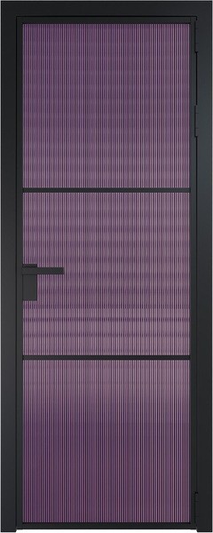 Алюминиевая дверь Profil Doors 13 AG Черный матовый Мору Фиолетовое