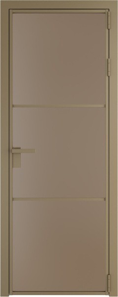 Алюминиевая дверь Profil Doors 13 AG Шампань Монохром капучино