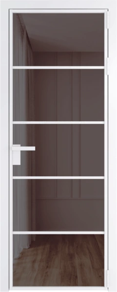 Алюминиевая дверь Profil Doors 14 AG Вайт Золотистая бронза