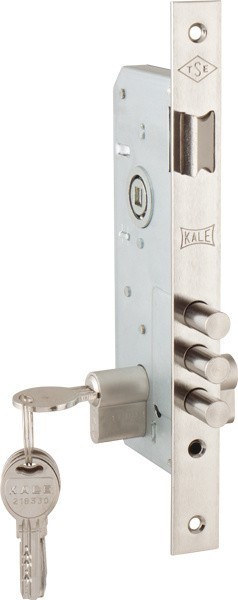 Замок врезной Kale kilit (Кале килит) цилиндровый 2009 (45 mm) (никель) 5 кл.