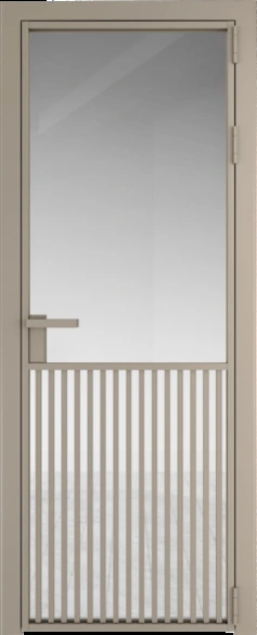 Алюминиевая дверь Profil Doors 15 AG Никель матовый Прозрачное
