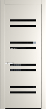 Межкомнатная дверь Profil Doors 1.6 P Черный триплекс Перламутр белый