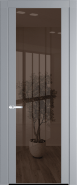 Межкомнатная дверь Profil Doors 1.7 P Зеркало бронзовое Смоки (RAL 870-02)