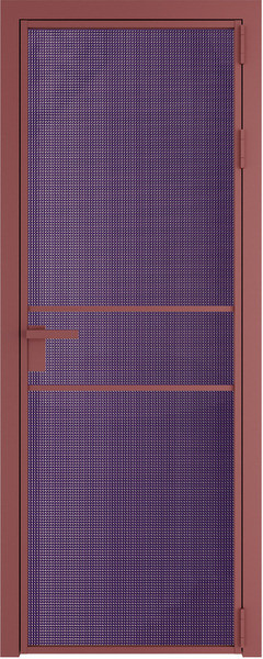 Алюминиевая дверь Profil Doors 2 AG Красный антрацит Кризет Фиолетовый