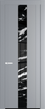Межкомнатная дверь Profil Doors 1.9 P Нефи черный узор серебро Смоки (RAL 870-02)
