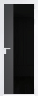 Алюминиевая дверь Profil Doors 7 AG Вайт Черный триплекс Каштан темный