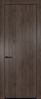 Межкомнатная дверь Profil Doors 12 NA Черный матовый RAL9005 Дуб Тобакко