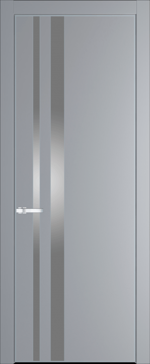 20PE Смоки (RAL 870-02) стекло Lacobel Серебряный лак