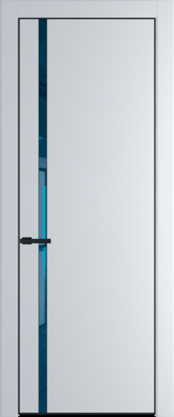 Межкомнатная дверь Profil Doors 21 PA Черный матовый RAL9005 Зеркало Blue Сэнд