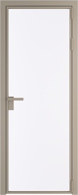 Алюминиевая дверь Profil Doors 1 AG Никель матовый Монохром белый просветленный