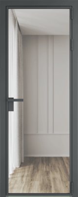 Алюминиевая дверь Profil Doors 1 AG Серая ночь Прозрачное