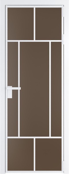 Алюминиевая дверь Profil Doors 10 AG Вайт Монохром гляссе