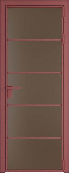 Алюминиевая дверь Profil Doors 14 AG Красный антрацит Монохром гляссе