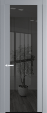 Межкомнатная дверь Profil Doors 1.7 P Зеркало серое Смоки (RAL 870-02)