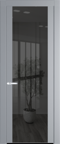 Межкомнатная дверь Profil Doors 1.7 P Зеркало серое Смоки (RAL 870-02)