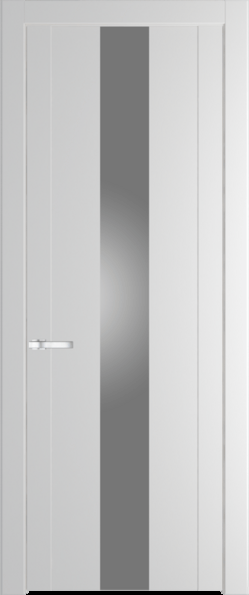Межкомнатная дверь Profil Doors 1.9 P Lacobel Серебряный лак Крем Вайт (RAL 120-02)