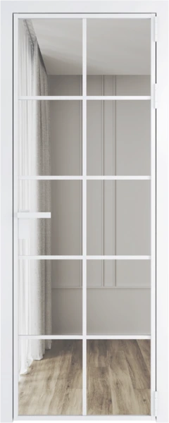 Алюминиевая дверь Profil Doors 4 AG Вайт Прозрачное