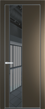 Межкомнатная дверь Profil Doors Orange 19 PE.O Зеркало Grey Сэнд Серебро