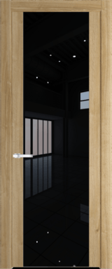 Межкомнатная дверь Profil Doors 1.7 N Черный лак Дуб Карамель