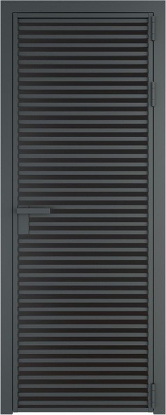 Алюминиевая дверь Profil Doors 12 AG Серая ночь Монохром черный