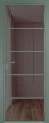 Алюминиевая дверь Profil Doors 14 AG Зеленый воск Золотистая бронза