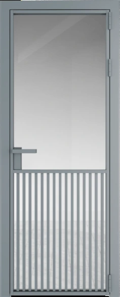 Алюминиевая дверь Profil Doors 15 AG Серебро Прозрачное