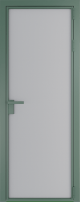 Алюминиевая дверь Profil Doors 1AP Зеленый воск Лайт грей элегант