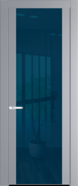 Межкомнатная дверь Profil Doors 1.7 P Зеркало синее Смоки (RAL 870-02)
