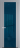 Межкомнатная дверь Profil Doors 1.7 P Зеркало синее Смоки (RAL 870-02)