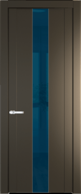 Межкомнатная дверь Profil Doors 1.9 P Зеркало синее Перламутр бронза