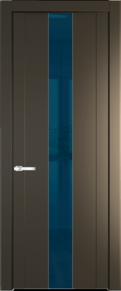 Межкомнатная дверь Profil Doors 1.9 P Зеркало синее Перламутр бронза