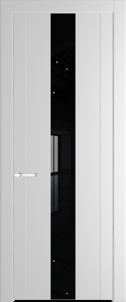 Межкомнатная дверь Profil Doors 1.9 P Lacobel Черный лак Крем Вайт (RAL 120-02)