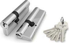 Цилиндровый механизм Fuaro (Фуаро) 100 CA 60 mm (25+10+25) CP хром 3 кл.