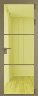 Алюминиевая дверь Profil Doors 13 AG Шампань Золотое шпион