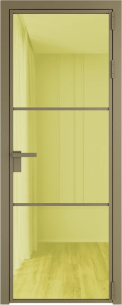Алюминиевая дверь Profil Doors 13 AG Шампань Золотое шпион