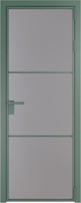 Алюминиевая дверь Profil Doors 13 AG Зеленый воск Монохром серый