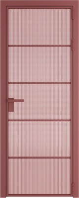 Алюминиевая дверь Profil Doors 14 AG Красный антрацит Мору Розовое