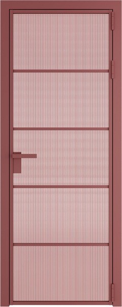 Алюминиевая дверь Profil Doors 14 AG Красный антрацит Мору Розовое
