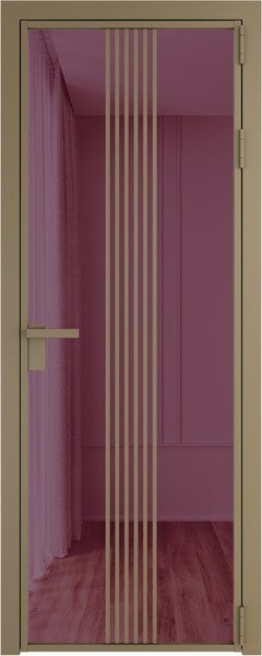 Алюминиевая дверь Profil Doors 18 AG Шампань Фиолетовый Шпион