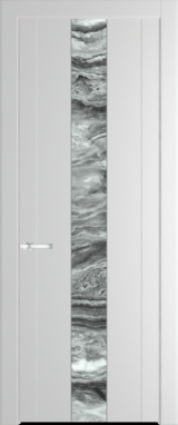 Межкомнатная дверь Profil Doors 1.9 P Атриум серебро Крем Вайт (RAL 120-02)