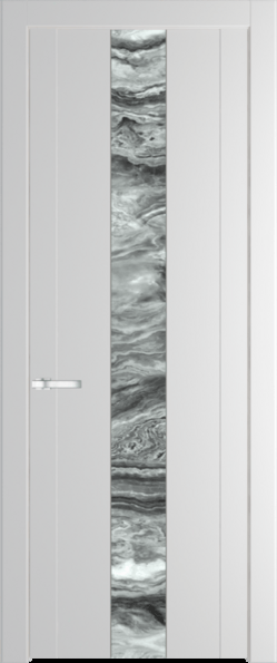 Межкомнатная дверь Profil Doors 1.9 P Атриум серебро Крем Вайт (RAL 120-02)