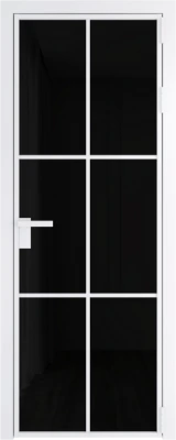 Алюминиевая дверь Profil Doors 3 AG Вайт Черный триплекс
