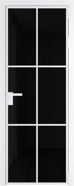 Алюминиевая дверь Profil Doors 3 AG Вайт Черный триплекс
