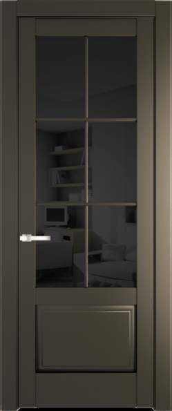 Межкомнатная дверь Profil Doors 4.2.2 (p.6) Перламутр бронза Черное тонированное