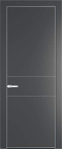 Межкомнатная дверь Profil Doors 14 PA Серебро Графит (Pantone 425С)